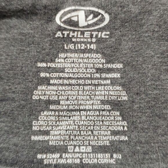 Athletic gry/black leggings. Size large. Great work out pants. - Picture 7 of 9